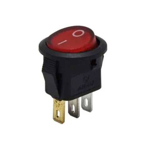 IC-134D Mini Yuvarlak Anahtar Işıklı ON-OFF 3P