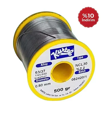 Kurtel Sn63/Pb37 NCL30 (No Clean) Lehim Teli (500 gr. Makara) 0,80 mm