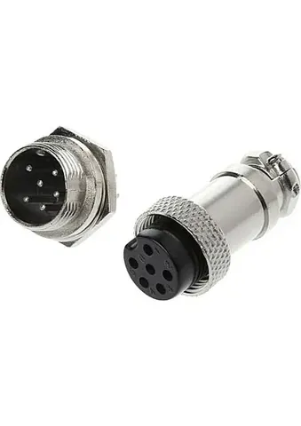 12mm GX12 Havacılık Konnektörü Fiş ve Soket Set 6 Pin