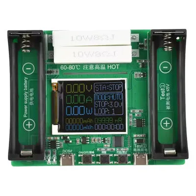 18650 Lityum Pil Kapasitesi Test Cihazı - LCD Ekran - Type C - 5V