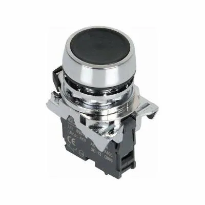 ISM-BA21 Metal Yaylı Push Buton - Siyah