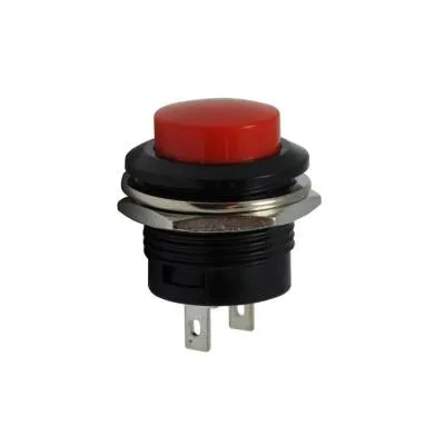 R13-507 16mm Yaylı Push Buton - Kırmızı