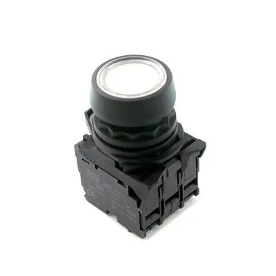 ISP-AW31B5 24V Led Işıklı Yaylı Buton - Beyaz