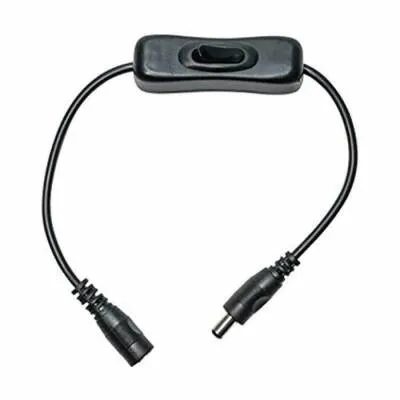 Anahtarlı DC Adaptör Uzatma Kablosu -Siyah