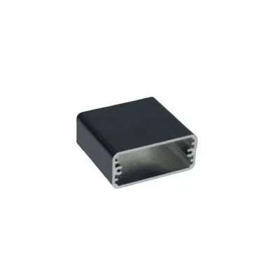 AL-052-5 Alüminyum Profil Kutu Siyah 54 x 24 x 50mm - Kapak ve Conta Dahildir