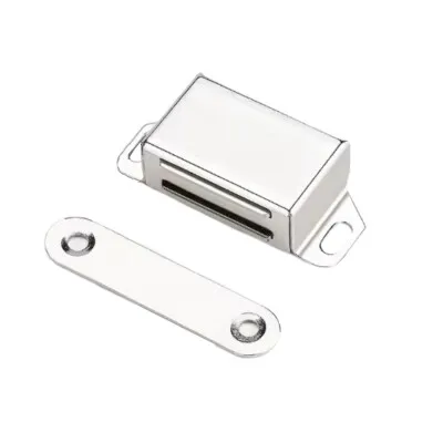 Mıknatıslı Metal Mobilya Kapak Kilidi 36x24x14mm - Krom