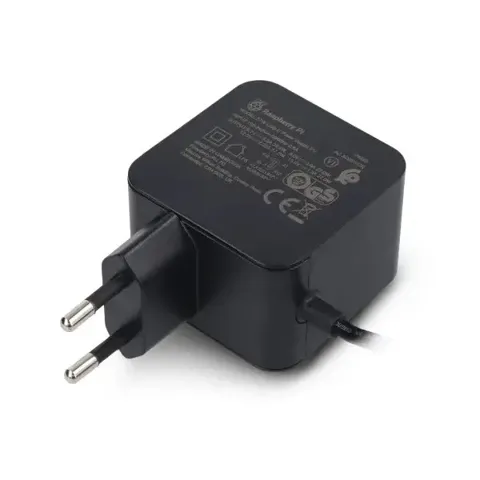 Raspberry Pi 5 27W USB-C Güç Adaptörü - Siyah