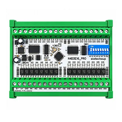 N4D3E16 16 Kanallı Çift Yönlü Dijital IO RS485 Modbus RTU Modülü