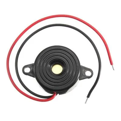 3-24V Devreli 22.6mm Kulaklı Buzzer - Siyah