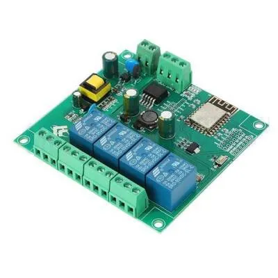 ESP8266 ESP-12F AC 90-250v / DC 7-30V 4 Kanal Wifi Röle Modülü