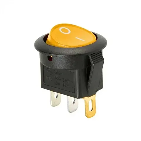 KCD1 Yuvarlak Işıklı Anahtar Sarı 3P 220V