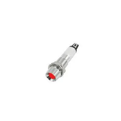 8mm 12V Kırmızı Sinyal Lambası (Metal)