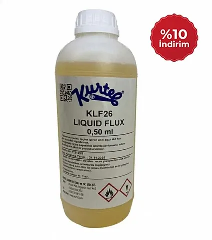 Kurtel KLF-26 Reçineli Sıvı Flux Lehim Suyu 0,500 ml