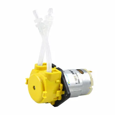 12V DC Peristaltik Dozaj Su Pompası - Sarı