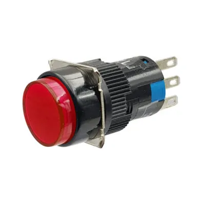 AB6Y-M 16mm 30V Kırmızı Yaylı Buton