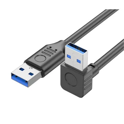 USB 3.0 Erkek-Erkek Yukarı Açılı Data ve Şarj Kablosu - 50cm