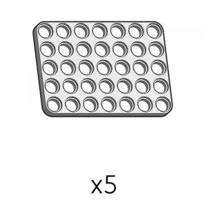 Plate (SPD-5b7(GR)) | Robotis DREAM Uyumlu Plaka - GRİ | 5 Adet