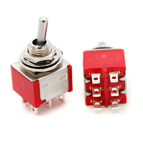 Mini Toggle Anahtar MTS-202L Uzun Kol DPDT ON-ON