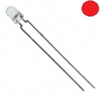 3mm Şeffaf Kırmızı LED