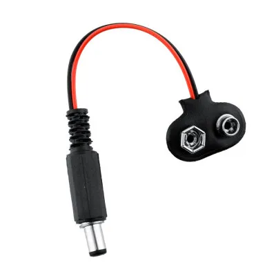 9V Jacklı Pil Soketi - T-Tip
