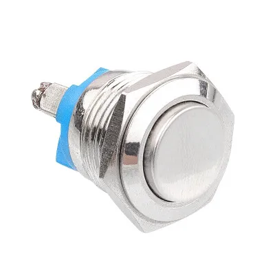 WD16H-G0 16mm Çıkık Yaylı Metal Buton