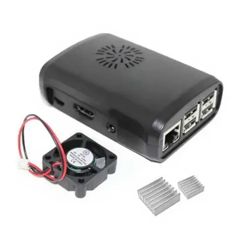 Raspberry Pi B+/2/3 Fan Case - Siyah
