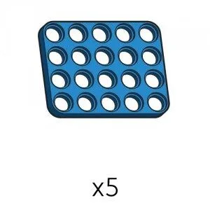 Plate (SPD-4b5(B)) | Robotis DREAM Uyumlu Plaka - MAVİ | 5 Adet