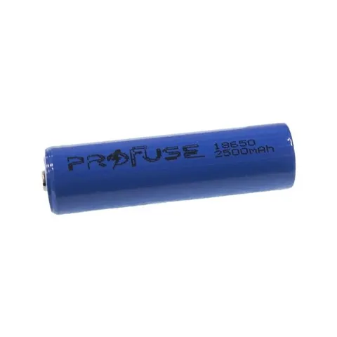 18650 3.7V 2500mAh Li-ion Şarjlı Pil  - Kutup Başlı