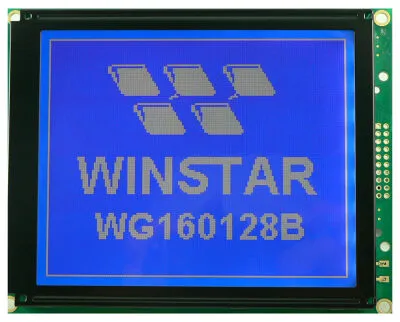 Winstar 160x128 Grafik LCD Ekran - 4.84 inç, STN Negatif, Mavi üzerine Beyaz, 5V