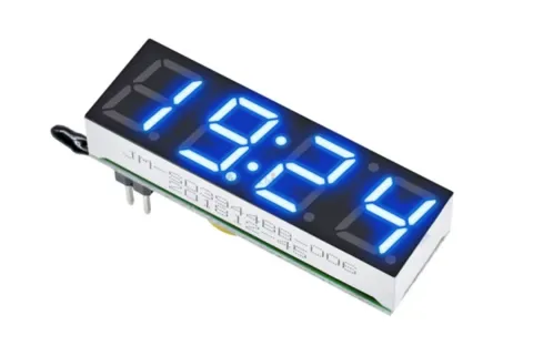 DC 5V 12V 24V Dijital Mavi LED Saat Sıcaklık Termometre