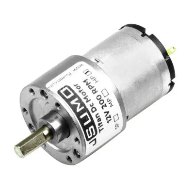 Titan 12V Redüktörlü DC Motor | Sumo Robot Motoru - 200rpm, 37D