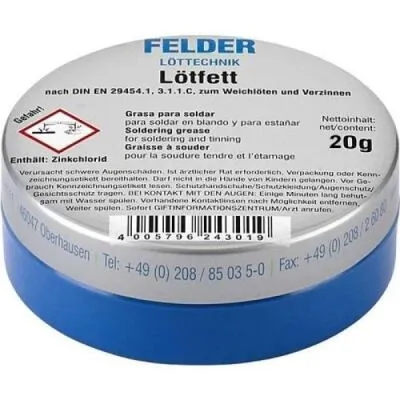 FELDER Lötfett Lehim Pastası - 20g