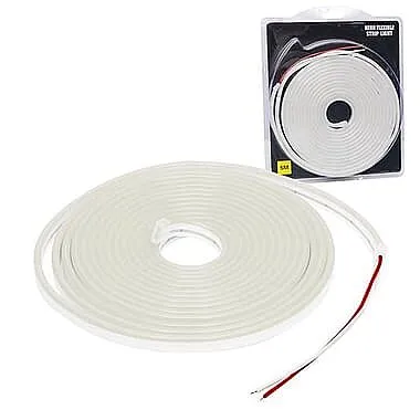 Powermaster PM-19652 12V 5M Silikon Kaplamalı Neon Şerit LED - Beyaz