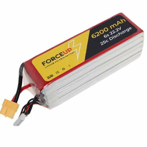 FORCEUP 22.2V Lipo Pil Batarya 6200mAh 25C