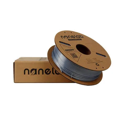 Nanelab Çift Renkli Silk PLA Filament - Gümüş Gri - Gri - 1.75mm - 1Kg