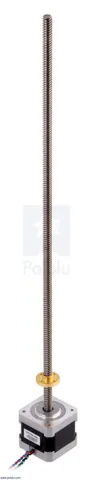 Stepper Motor With 38 cm Lead Screw: Bipolar, 200 Steps/Rev, 42×38mm, 2.8V, 1.7 A/Phase - 38cm  Vidalı Milli Bipola Nema 17 Step Motor
