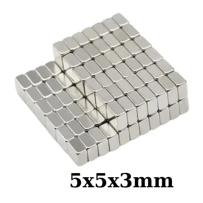 5x5x3mm Neodyum Güçlü Mıknatıs - Neodim Magnet