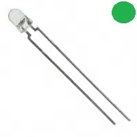 3mm Şeffaf Yeşil LED
