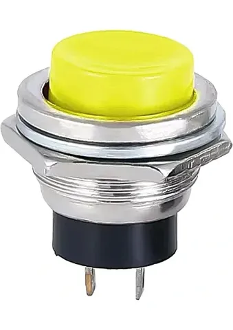 16mm Metal Basmalı Buton Sarı