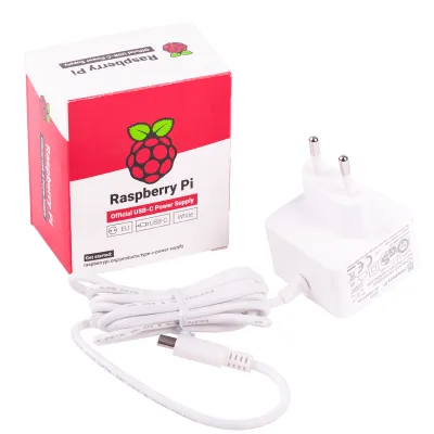 Raspberry Pi 4 Güç Adaptörü - Beyaz- Lisanslı, 5.1V 3A