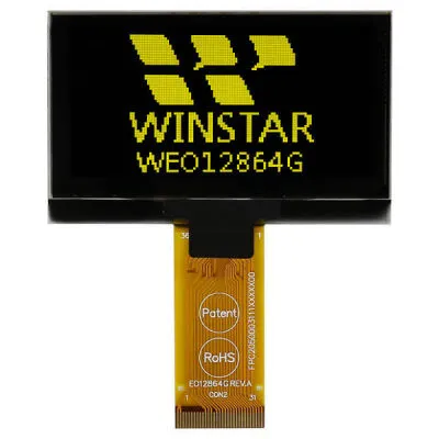 Winstar 2.42 inç COG OLED Ekran - 128x64, SARI