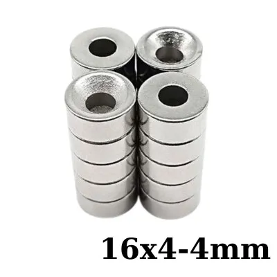 16X4-4mm Havşa Delikli Neodyum Güçlü Mıknatıs - Neodim Magnet