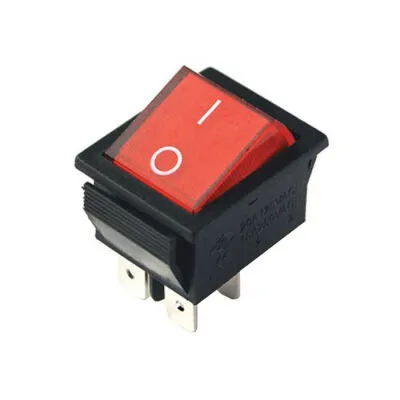 Tekli Anahtar (Rocker Switch) -  Işıklı, Geniş, IC-104, 4p