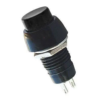 IC191 10mm Plastik Basmalı Buton PBS-20B Anlık Siyah