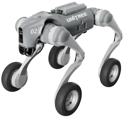 Unitree Go2-W Tekerlekli Robot Köpek: Tüm Arazi Şartlarında (Smart Versiyon)