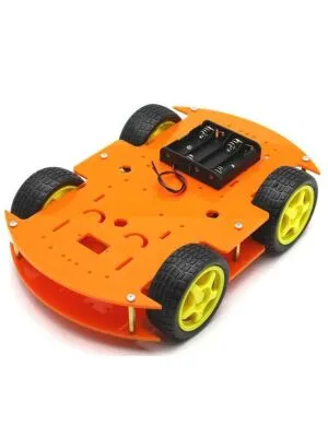 Jsumo 4WD Robomod Turuncu Mobil Robot Gövde Kiti
