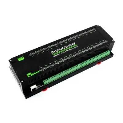 30 Kanallı Ethernet Röle Modülü - Modbus RTU/Modbus TCP Protokolü- PoE Ethernet Port