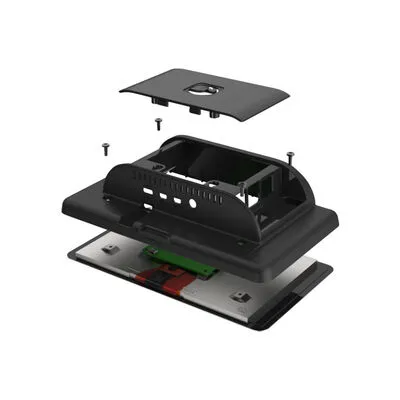 Raspberry Pi 4 Uyumlu Dokunmatik Ekran Kasası - Siyah