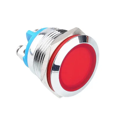 WD19L-P0 19mm 12-24V Metal Sinyal Lambası - Kırmızı