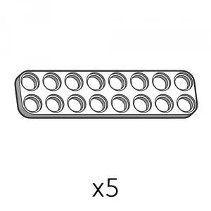 Plate (SPD-2b8(W)) | Robotis DREAM Uyumlu Plaka - BEYAZ | 5 Adet